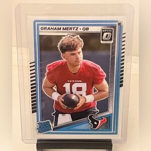 GRAHAM MERTZ 2025 PANINI DONRUSS OPTIC PRIZM FOOTBALL RATED ROOKIE CARD